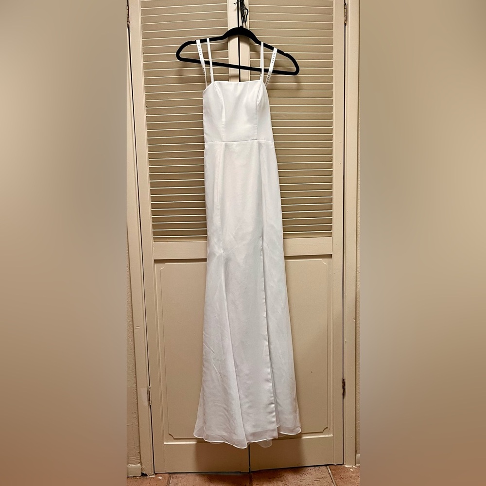 Azazie Cosette Dress in white A0/XS